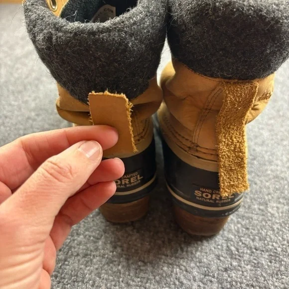 SOREL Women’s Slimpack II Lace Up Winter Snow Boot Tan/Black size: 8 - Picture 6 of 15